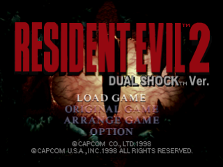 Resident Evil 2 [Special Edition] title screen for Playstation